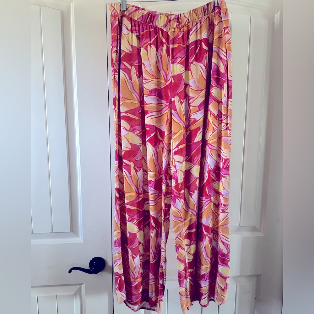 Z Supply Linen Charmaine Stained Glass Wide Leg Pants